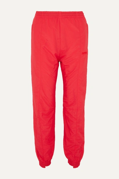 Vetements Paneled Shell Track Pants In Red
