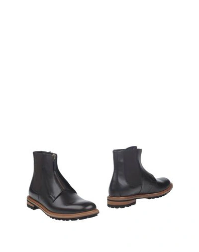 Dolce & Gabbana Ankle Boots In Dark Brown