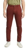 Club Monaco Connor Slim Fit Stretch Cotton Chino Pants In Rust