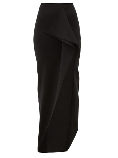 Rick Owens Grace Slit Stretch-jersey Skirt In Black