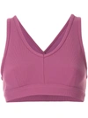 Alo Yoga Togetherness Rib-knit Sports Bra In Pink