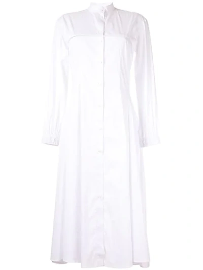Roberts Wood Midi Shirt Dress In White