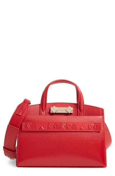 Mcm Women's Mini Milano Patent Leather Tote In Ruby Red