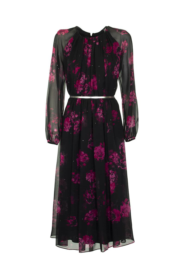 Max Mara Silk Dress In Multicolor | ModeSens