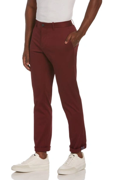 Original Penguin Men's Slim-fit Stretch Twill Chinos In Tawny Port