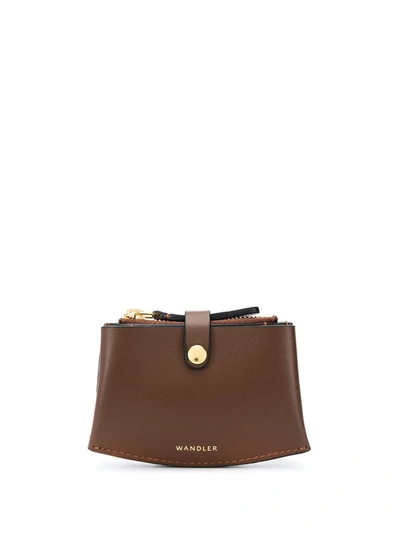 Wandler Corsa Smooth Leather Card Case In Brown