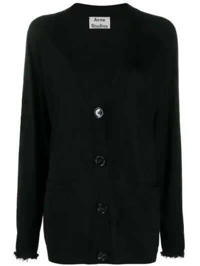 Acne Studios Oversized Cardigan In Black