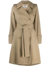 Acne Studios Belted Trench Coat In Ae0-sand Beige