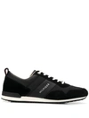 Tommy Hilfiger Leather Lace-up Sneakers In Black