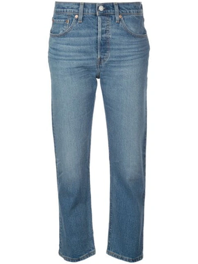 Levi's 501 Cropped Jeans In Blue