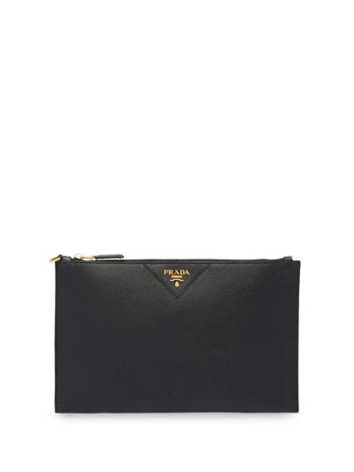 Prada Hand Strap Clutch Bag In F0632 Black 1