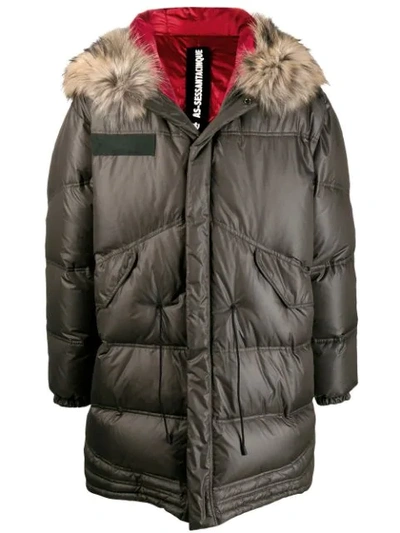 As65 Feather Down Puffer Jacket In 795 Olive Cherry Inside