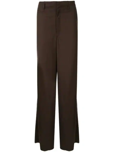 Lemaire Wide Leg Trousers In Brown ,brown