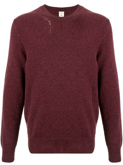 Kent & Curwen Pullover Im Distressed-look In Red