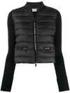 Moncler Padded Front Cropped Jacket In Blue