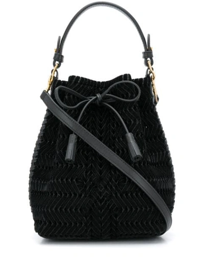 Anya Hindmarch Small Neeson Drawstring Bag In Black (black)