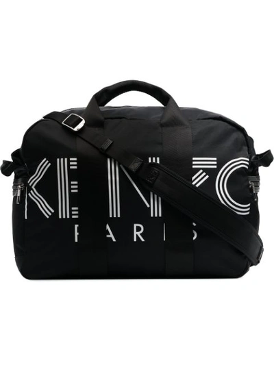 Kenzo Travel Duffle Weekend Shoulder Bag Nylon In Black
