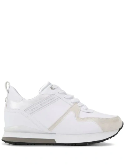 Tommy Hilfiger Leather Lace-up Trainers In White