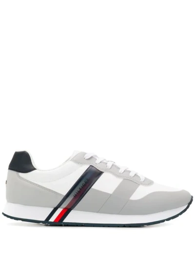 Tommy Hilfiger Rubber Stripe Sneakers In White