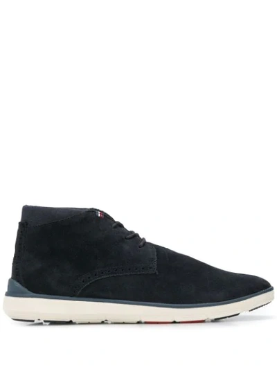 Tommy Hilfiger Leather Lace-up Boots In Blue