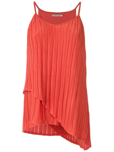 Alcaçuz Naomi Ruffled Tank Top In Orange