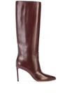 Francesco Russo Knee High Boots In Red