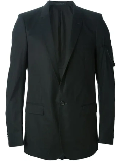 Nicolas Andreas Taralis Zip Pocket Detail Blazer In Black