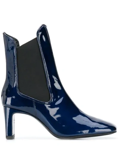 Dorateymur Patent Leather Boots In Blue