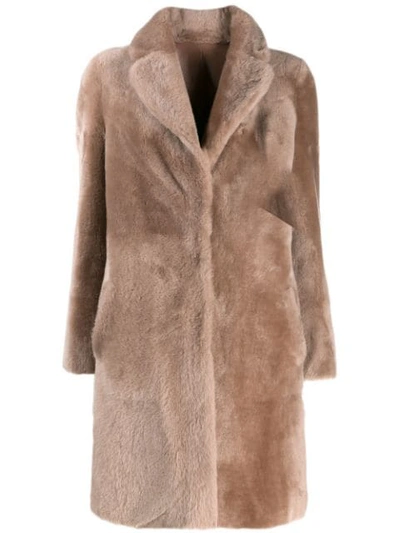 Blancha Faux Fur Reversible Coat In Pink