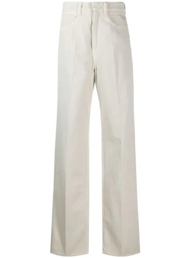 Lemaire High-waisted Trousers In Neutrals