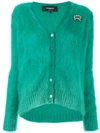Rochas Embellished Knitted Cardigan In Green