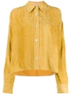 Isabel Marant Cord Boxy-fit Shirt In Dusty Yellow