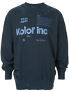 Kolor Logo Distressed Sweatshirt In Blue