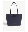 Ted Baker Jjesica Bow Detail Pebbled Leather Tote In Dk-blue