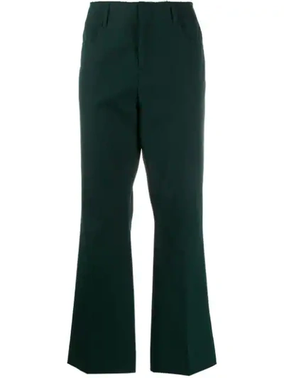 Acne Studios Cropped-hose In Green