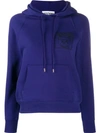 Moschino Embroidered Teddy Bear Hoodie In Purple