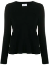 Allude Fine Knit Jumper In Black