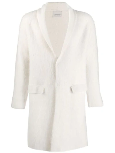 Laneus Brushed Texture Coat In White