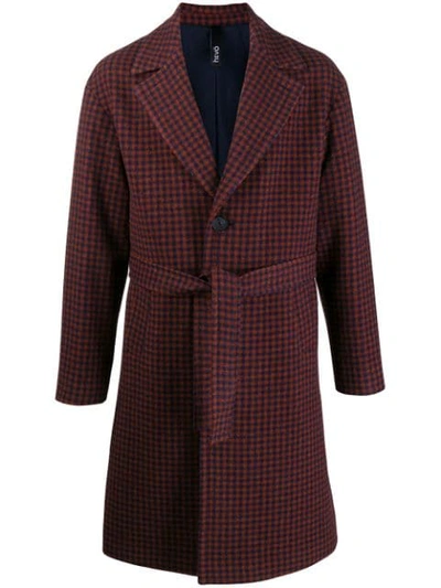 Hevo Double Breasted Coat In Red