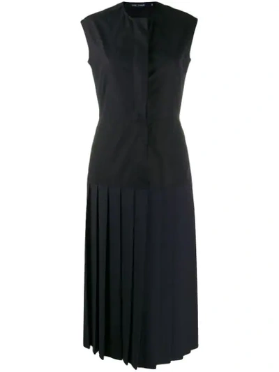 Sofie D'hoore Drop-waist Pleated Dress In Blue