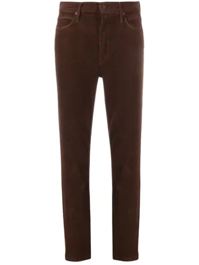 Mother Dazzler Corduroy Trousers In Brown