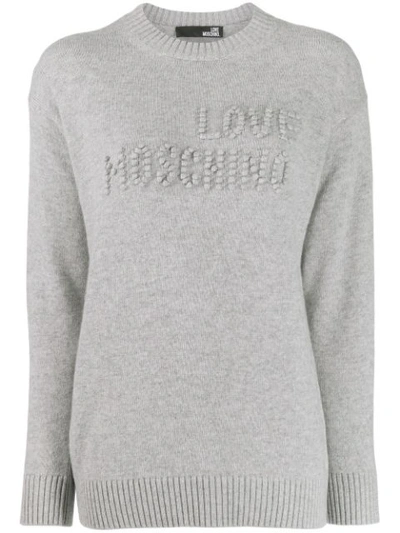 Love Moschino Bobble Detail Jumper In Grey