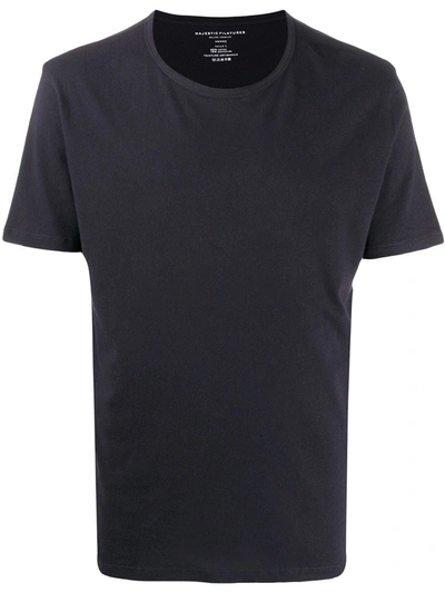 Majestic Round Neck T-shirt In Black