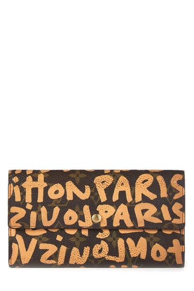 Pre-owned Louis Vuitton Stephen Sprouse X  Monogram Graffiti Sarah Continental Wallet