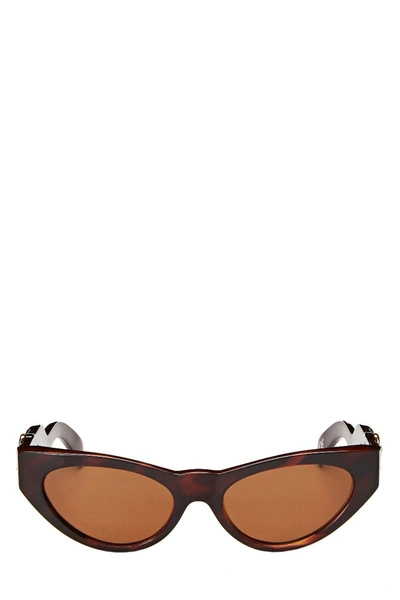 Pre-owned Versace Brown Acetate Tortoise Sunglasses