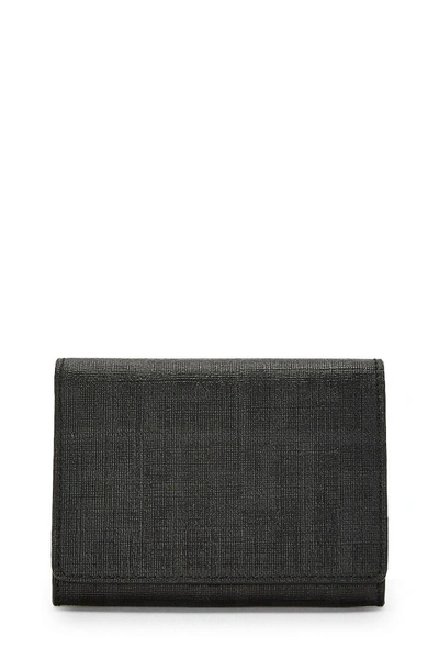 Pre-owned Fendi Black Coated Canvas Card Case