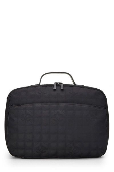 Pre-owned Chanel Black Nylon Travel Line Suitcase