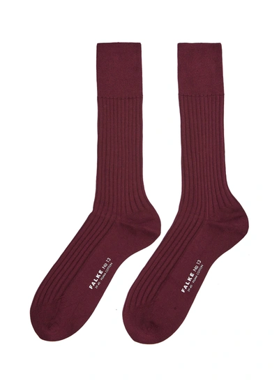 Falke 'no.13' Rib Knit Socks In Red