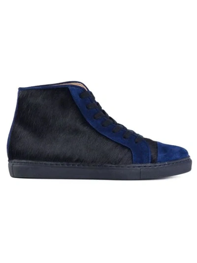 Thakoon Addition Panelled Hi-top Sneakers In Blue