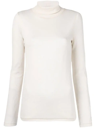 Ami Alexandre Mattiussi Long Sleeves Tee With Turtle Neck In White